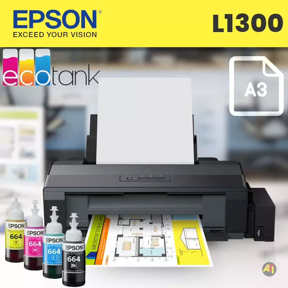 Epson L1300 – Imprimante à Réservoir Rechargeable, Couleur Jet D