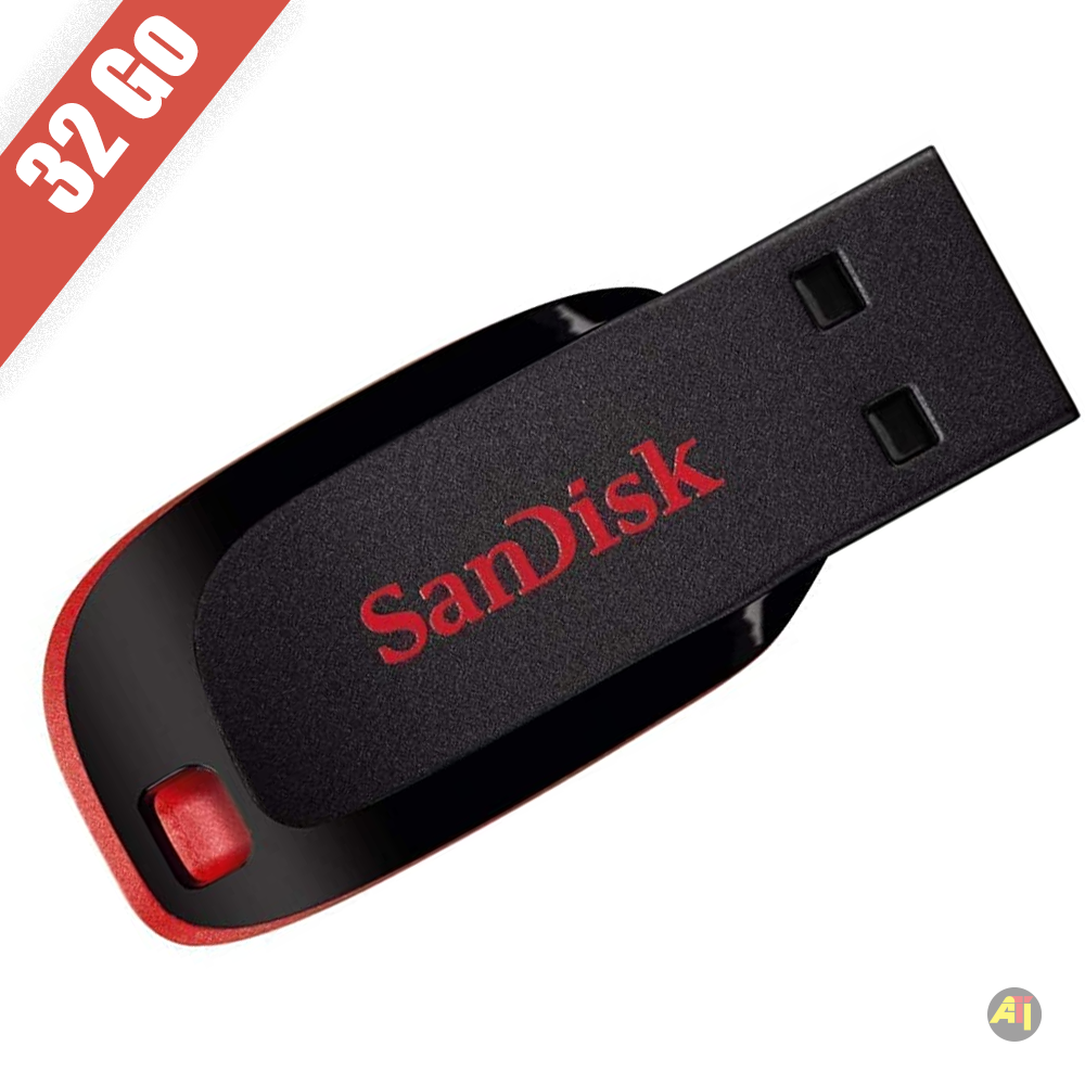 Clé USB 32Go - Marque Sandisk Cruzer Blade USB 2.0 Flash Drive