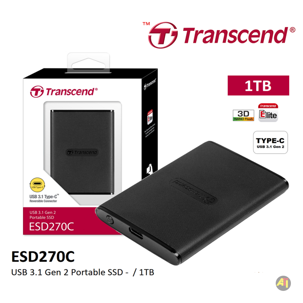 Disque Dure Externe SSD 1To Transcend ESD270C USB 3.1 Type-C - 2024 - TOGO  INFORMATIQUE