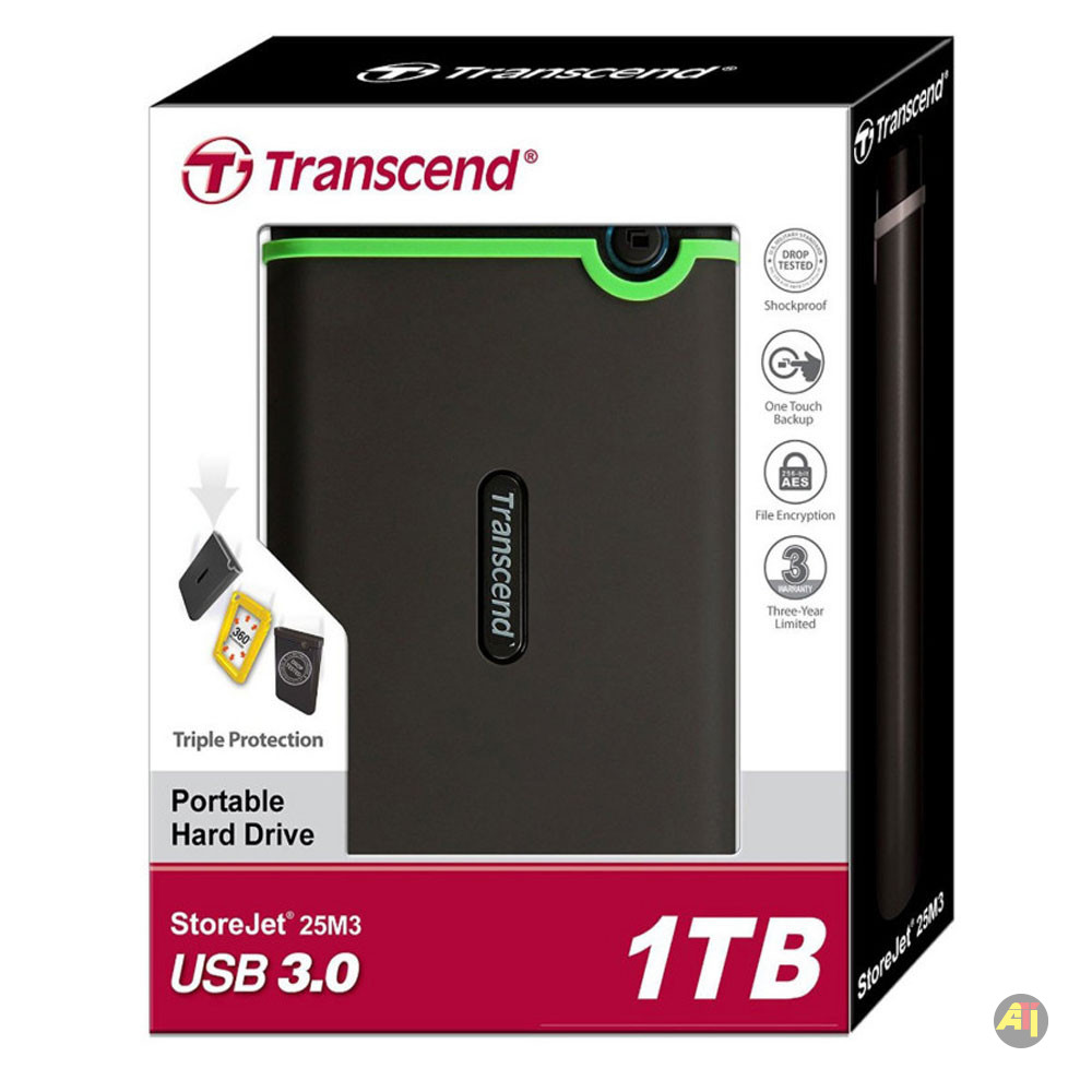 Disque Dure Externe 1To, Antichoc, USB 3.0 - TRANSCEND - 2024 - TOGO  INFORMATIQUE