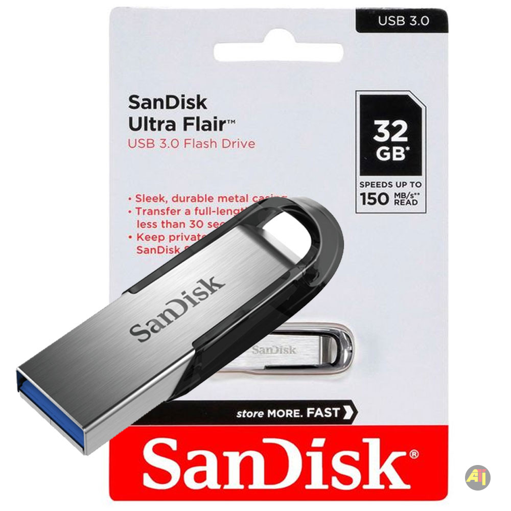 Clé USB 3.0 SanDisk Ultra Flair, 32 Go - Boîtier Métallique - 2024 - TOGO  INFORMATIQUE