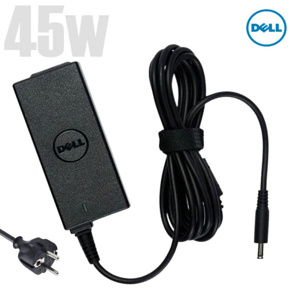 Chargeur DELL 45w 19,5V - Pour Ordinateur portable DELL - Adaptateur secteur + Câble secteur Bout français – Image 2